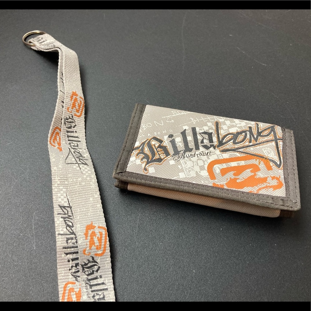 Billabong wallet with matching lanyard